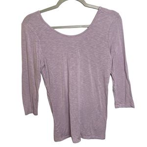 Dolan Anthropologie Lavender 3/4 Sleeve Light Layering Tee Size Med